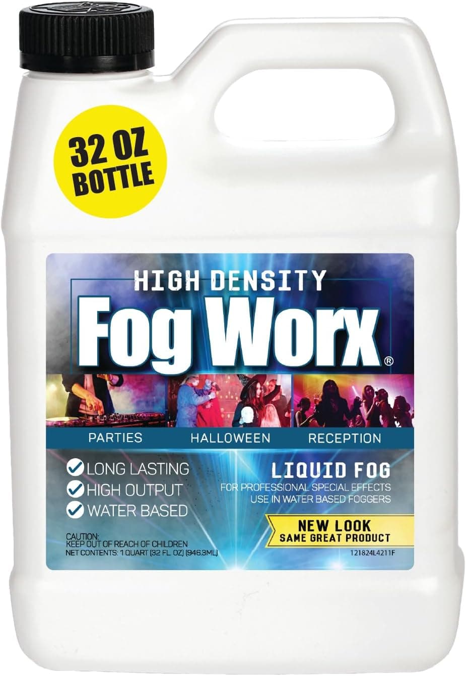 FogWorx Extreme High Density Fog Juice - Quart – 32 Fluid Ounces of Long Lasting, High Output, Odorless Water Based Machine Fluid for 400 to 1500 Watt Machines HD Quart - Image 2