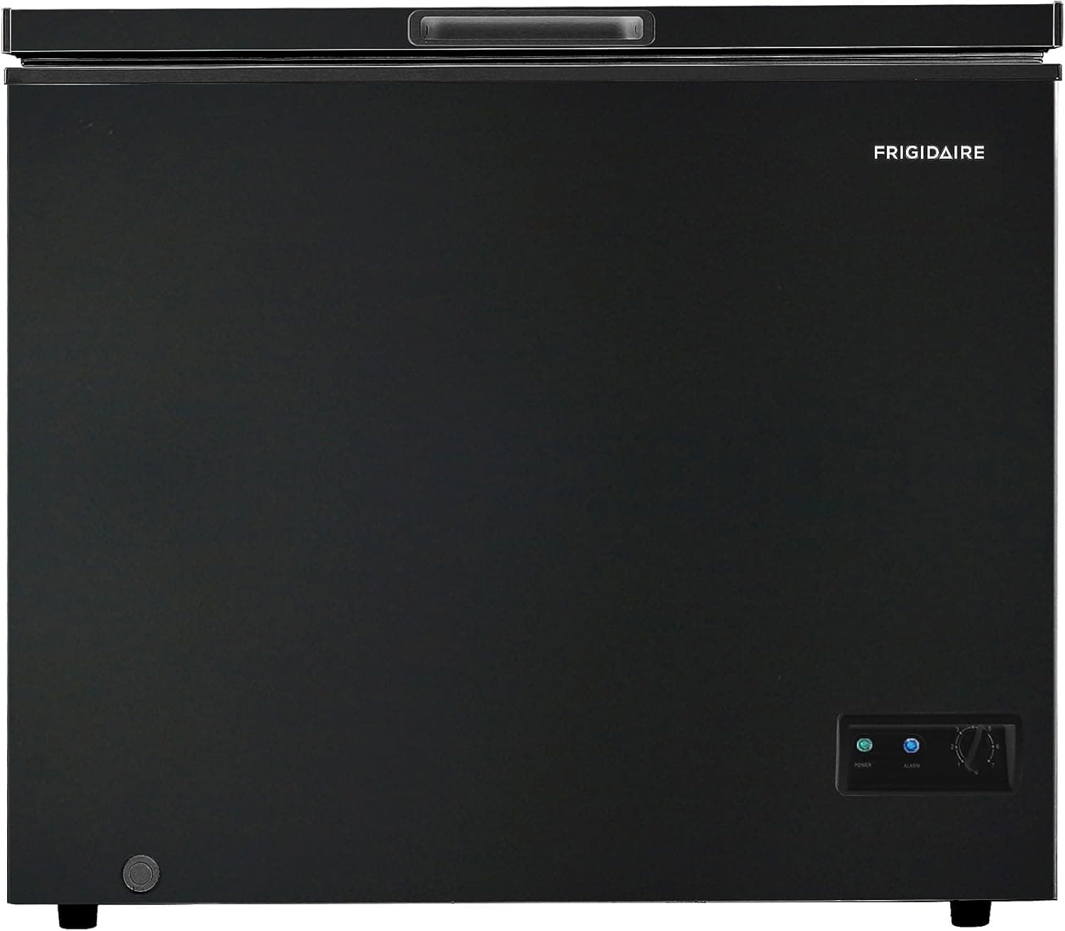 FRIGIDAIRE EFRF7003-BLACK Chest Deep Freezer, 7 Cu. Ft, Black Adjustable Thermostat-Removable Vinyl Coated Wire Basket-Easy Defrost Drain 7 cu ft - Image 2