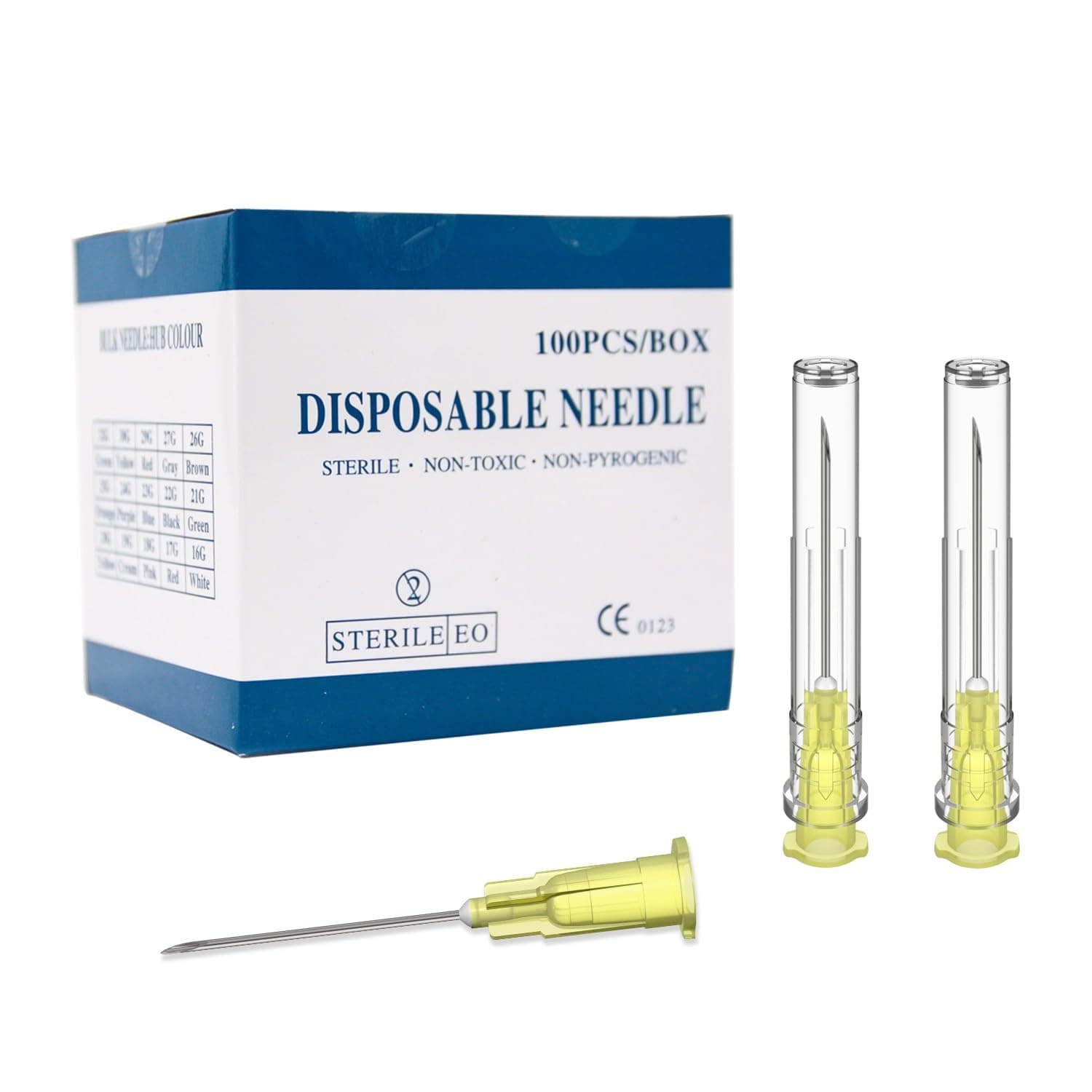 30 Gauge 1 Inch Needle: 100 Pcs Luer Lock Needles - Individually Sealed Packages (30G) 30Ga-1 inch