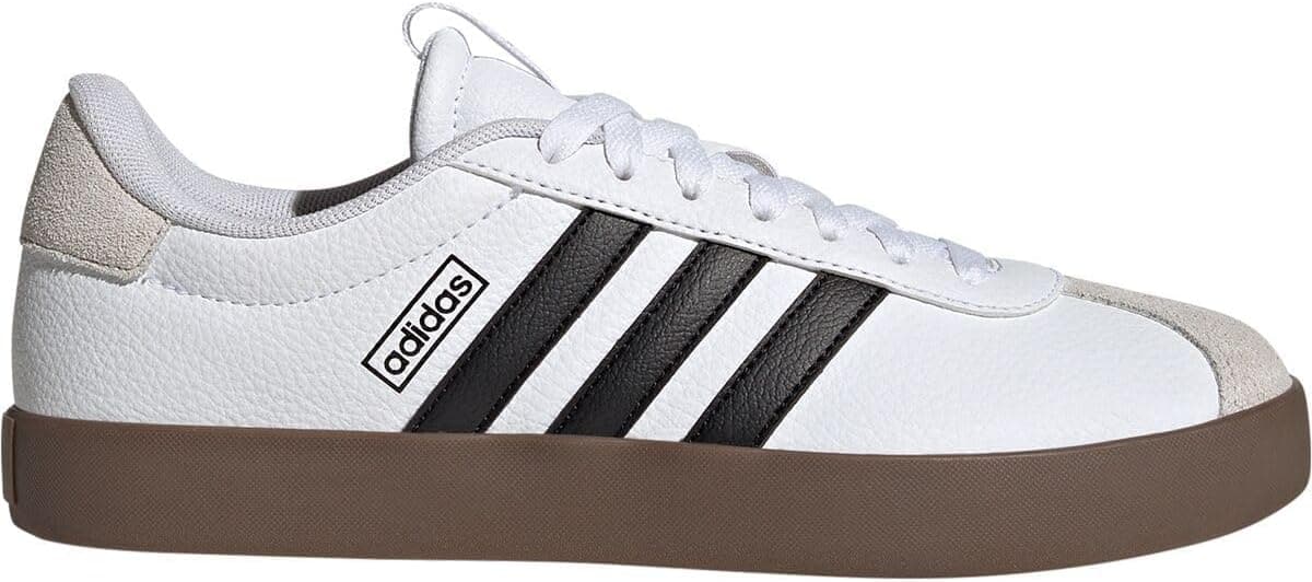 adidas Women’s VL Court 3.0 Sneaker 6.5 White/Black/Grey - Image 3