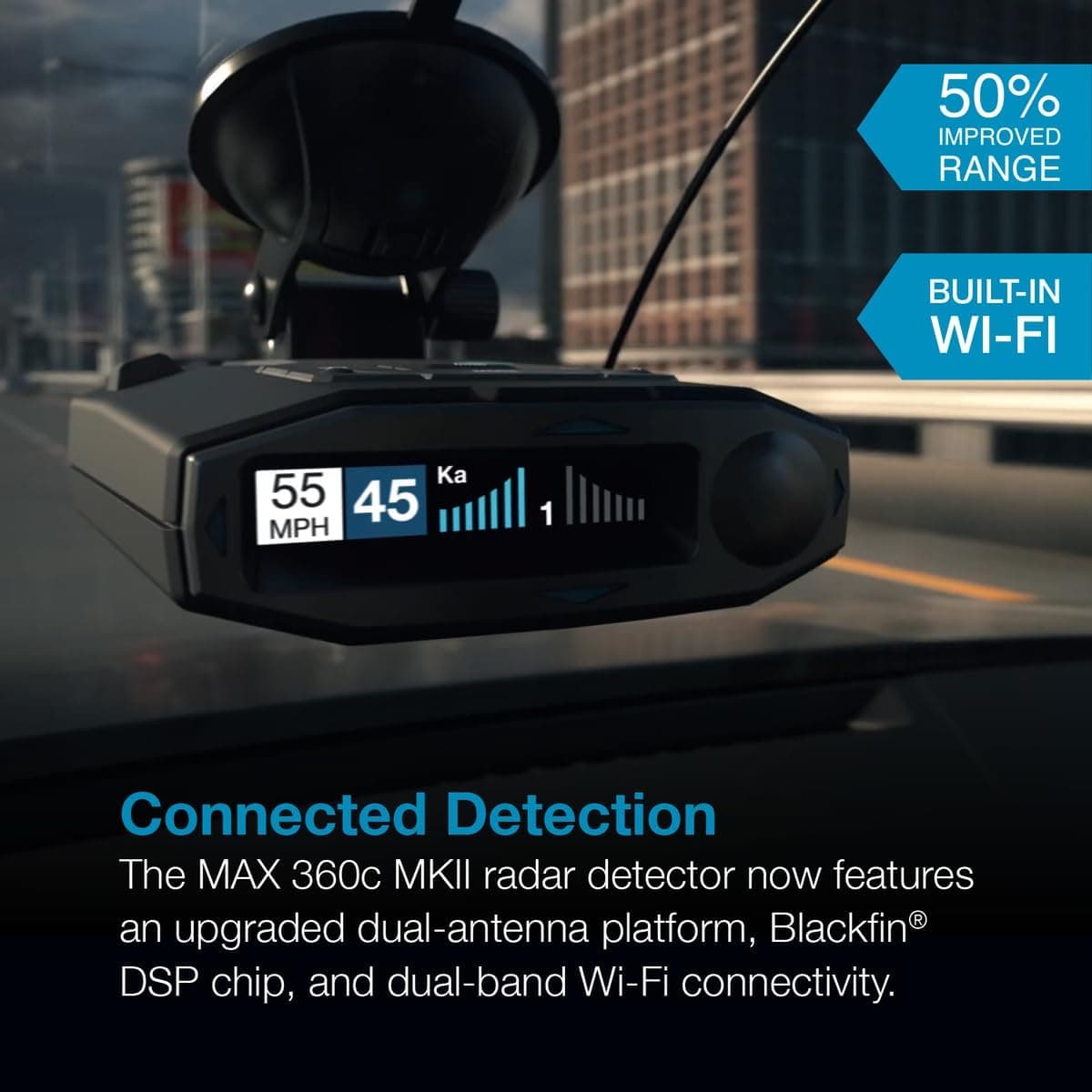 Escort MAX 360c MKII Laser Radar Detector - Dual-Band Wi-Fi and Bluetooth Enabled, 360° Directional Arrows, Exceptional Range, Shared Alerts, Apple CarPlay and Android Auto Compatible, Black MAX 360c MKII (automatic updates) Radar Detector - Image 3