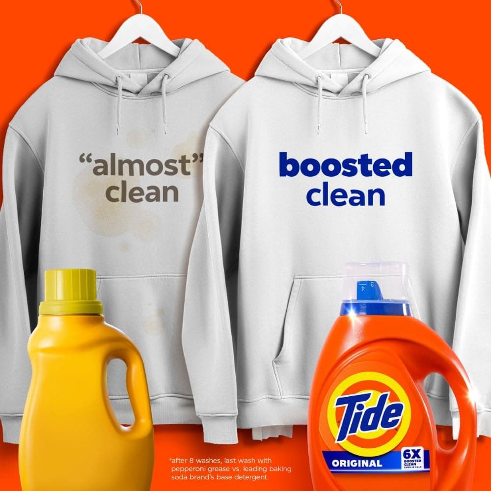 Tide Liquid Laundry Detergent, Original Scent, 80 fl oz, 64 Loads, Boosted Clean Even in Cold Water with Concentrated Washing Soap 80 Fl Oz (Pack of 1) - Image 3