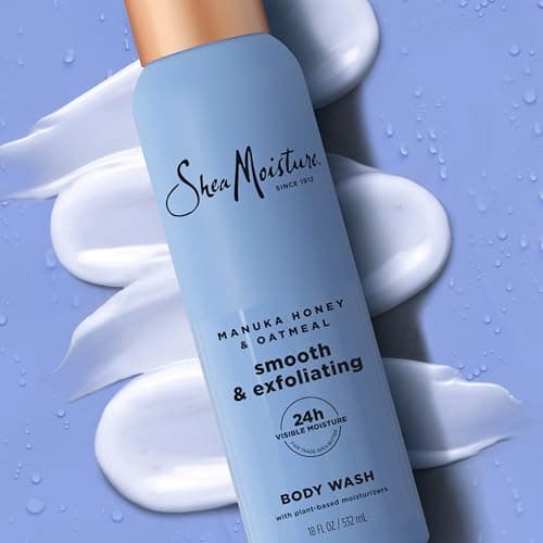 SheaMoisture Manuka Honey Oatmeal Body Wash Smooth & Exfoliating Smooth and Exfoliating body wash for 24H Visible Moisture for Healthy, Glowing Skin 18 oz - Image 4