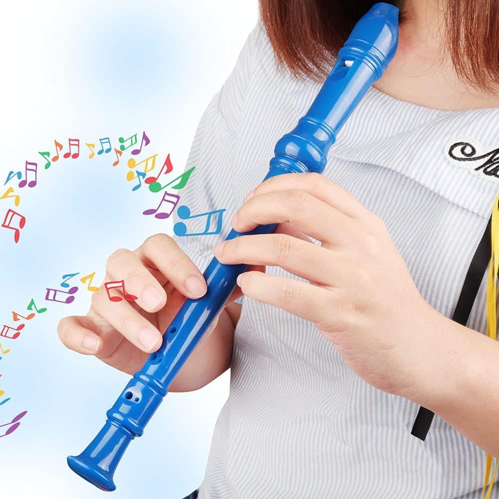 Mr.Power Soprano Recorder German Style C Key 8 Holes Easy Instrument for Beginners School Student Home Entertainment (Blue) Plastic, 3-piece detachable Blue - Image 9