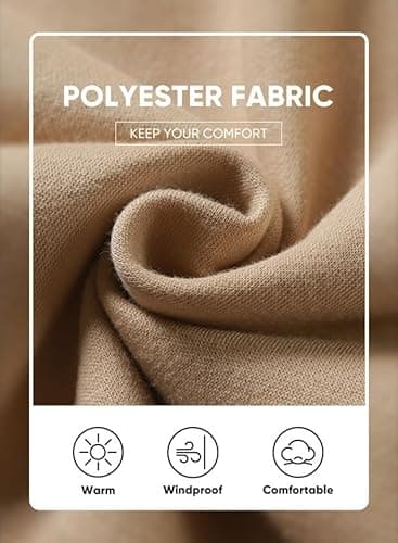 JMIERR Fall Sweatshirts for Mens Comfy Simple Plain Drawstring Hoodies Collar Fleece Long Sleeve with Pockets Hooded Pullovers Casual Loose Fit Shirts Cotton Sweater, US43(L), Khaki - Image 5