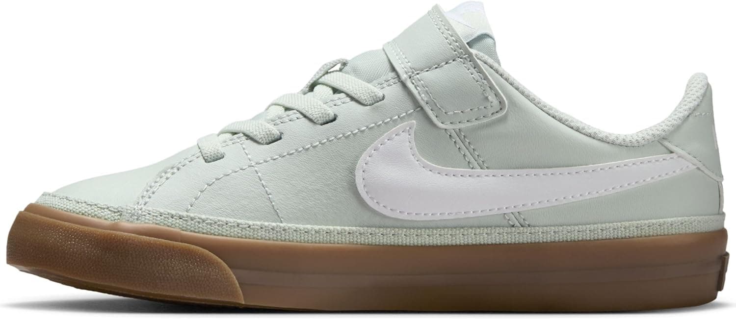 Nike Unisex-Child Court Legacy (Little Kid) 13.5 Little Kid Light Silver/White/Gum Dark Brown - Image 10