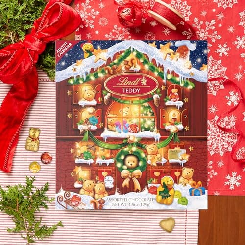 Lindt Holiday Teddy Bear Chocolate Candy Advent Calendar, 4.5 oz. - Image 7