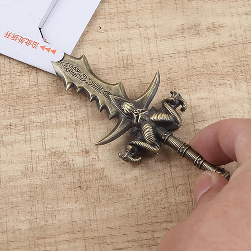 Letter Opener,Goat Sword Mail Envelope Opener,Zinc Alloy Letter Openers Envelope Slitter for Package,Envelope,Paper Cut,Safe Mail Opener - Image 3