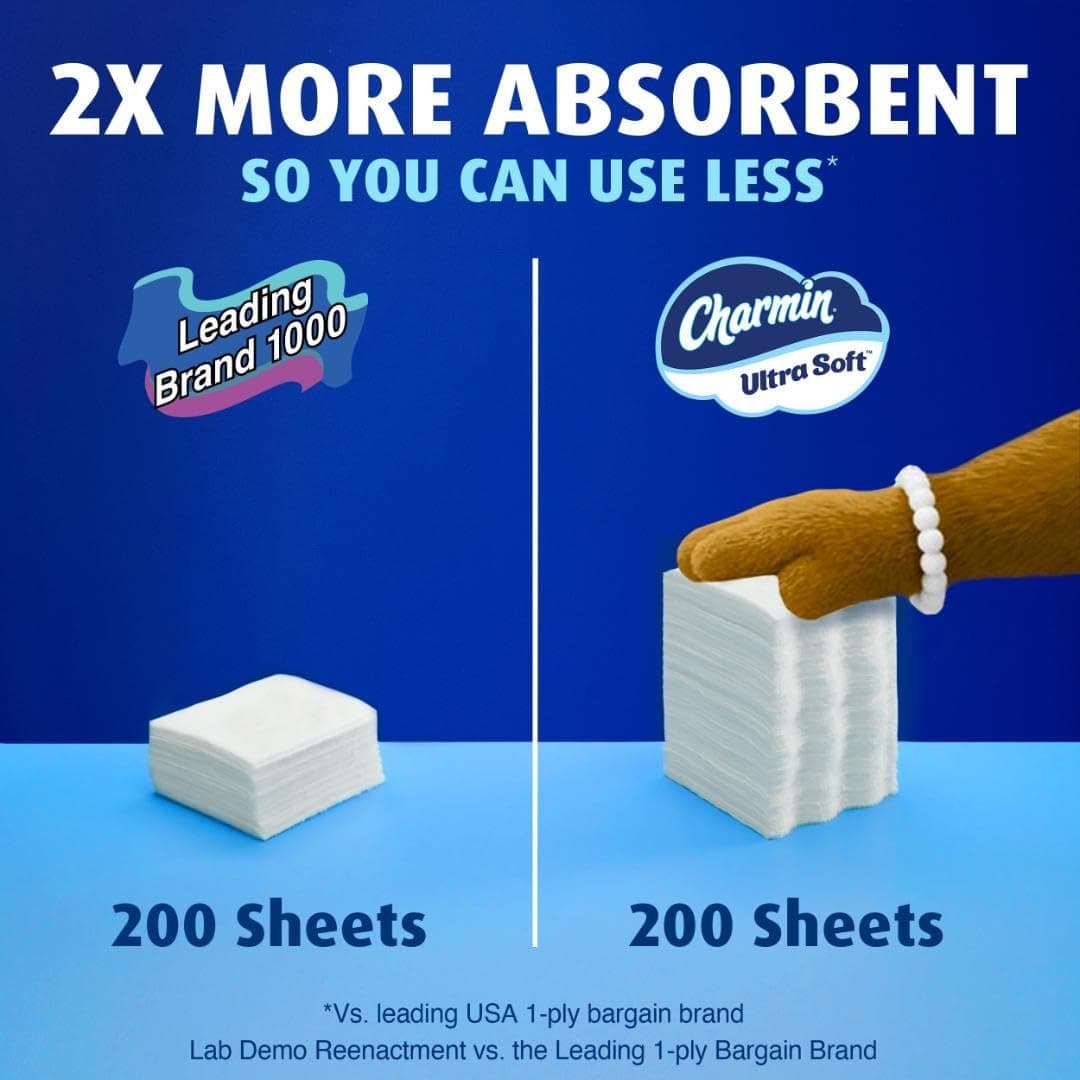 Amazon.com: Charmin Ultra Soft Toilet Paper, 18 Mega XL Rolls = 108 Regular Rolls : Health & Household - Image 5