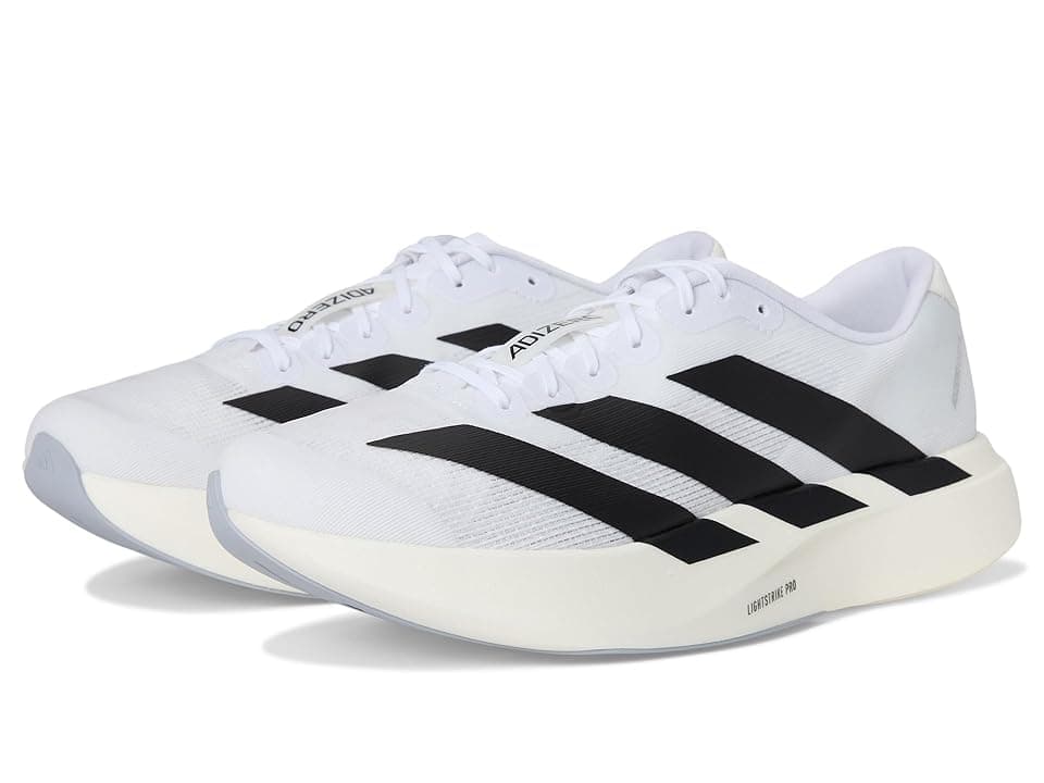 adidas adiZero Evo SL Running Shoes Men's Running Shoes White/Black/White : 6.5 D - Medium, Synthetic/Textile