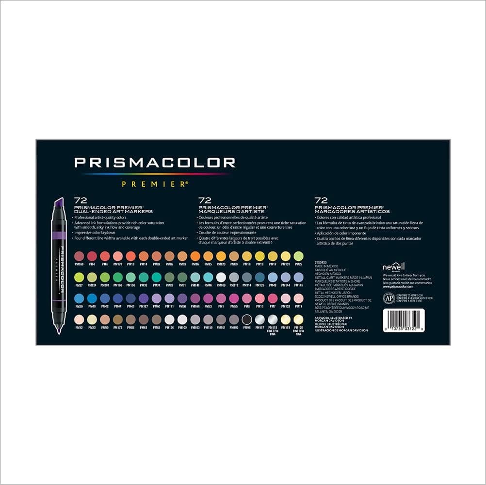 Prismacolor Premier Dual-Ended Art Markers Alcohol Marker Set 72 Count - Assorted Colors Perfect for Adult Coloring Drawing Art Supplies Bible Study Supplies - Image 6