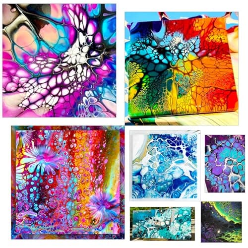 Silicone Pouring Oil - 7 Ounce 100% Silicone Acrylic Pouring Oil for Dramatic Cell Creation, Acrylic Paint Pour - Silicone Oil for Medium Compatible with Painting Acrylic, Watercolor, Cell Activator - Image 6