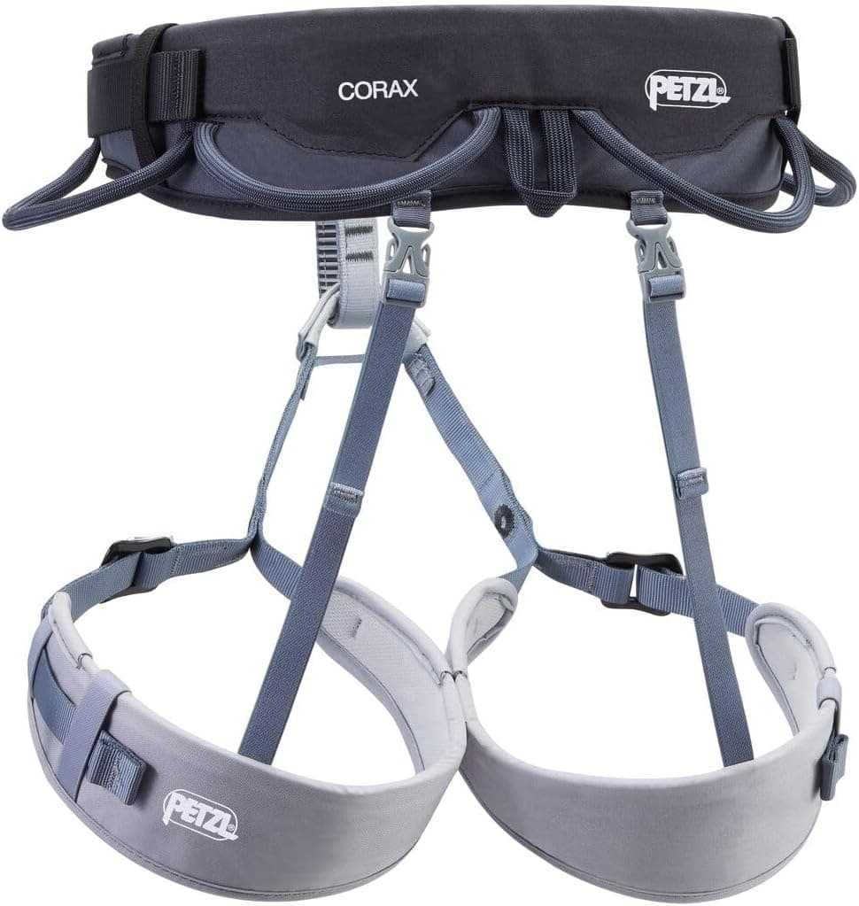 PETZL CORAX Harness - Versatile and Fully Adjustable Rock Climbing, Ice Climbing and Mountaineering Harness X-Small/Medium Dark Gray - Image 3