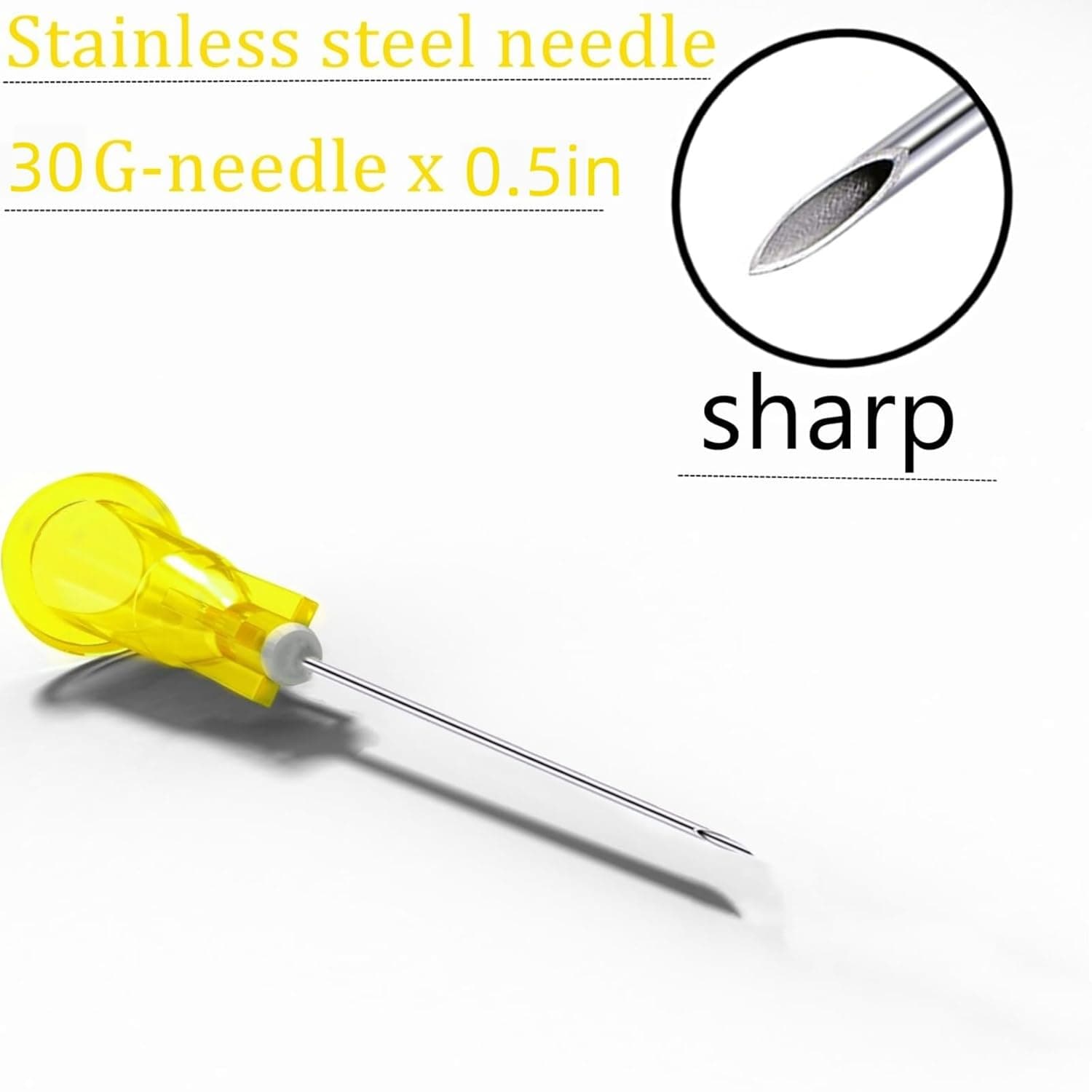 Gói 100 Kim 30 Gauge 1/2 Inch, Kim Tiêm Cung Cấp Phòng Thí Nghiệm Được Đóng Gói Riêng Biệt 30gauge 1 inch - Image 3