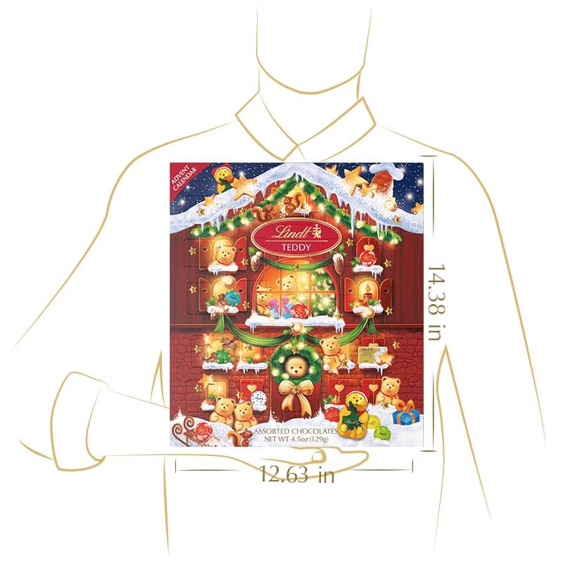Lindt Holiday Teddy Bear Chocolate Candy Advent Calendar, 4.5 oz. Chocolate 4.5 Ounce - Image 7