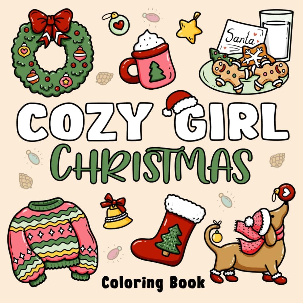 Cozy Girl Christmas Coloring Book: Bold and Easy Designs for Adults & Teens (Cozy Girl Series) - Image 2