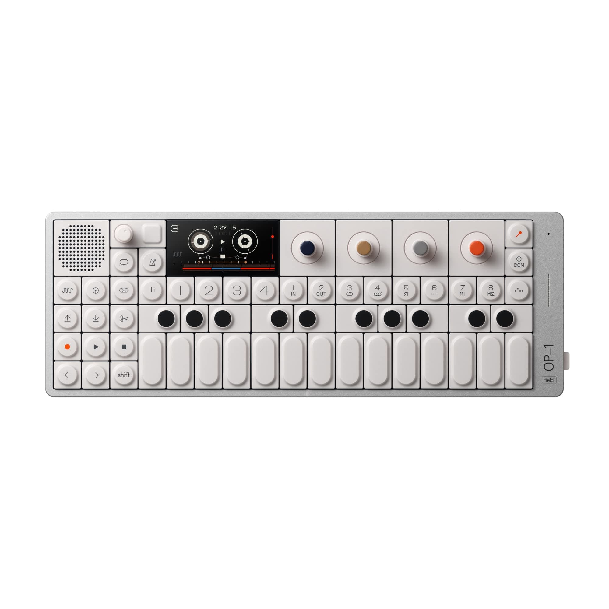 teenage engineering OP-1 field portable synthesizer, sampler and drum machine with built-in speaker, microphone, effects and vocoder