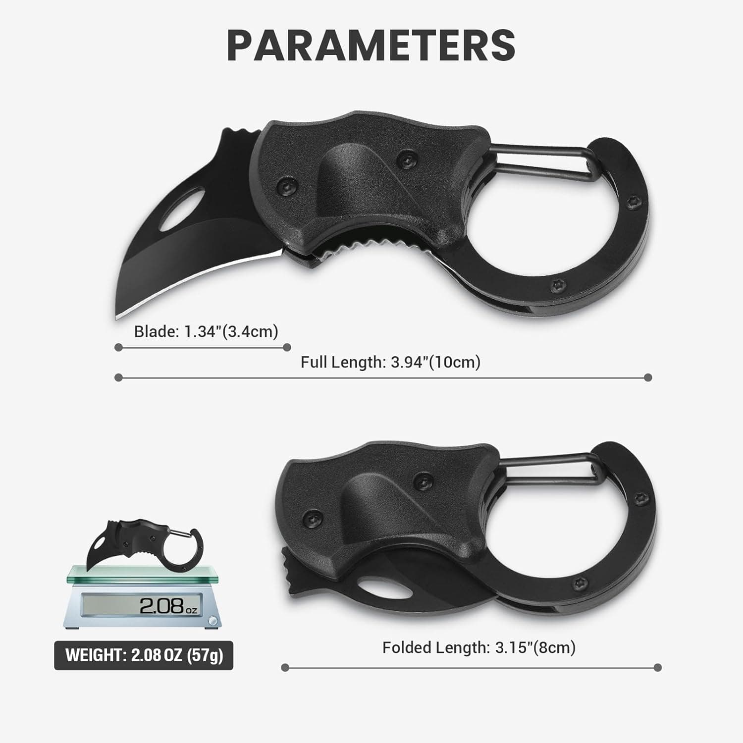Small Pocket Knife Gift for Men, Keychain Box Cutter with 1.34inch Blade, Mini Folding Knives EDC Gadgets for Everyday Carry, Stocking Stuffers Gift for Adults Men Him Classic Black - Image 7