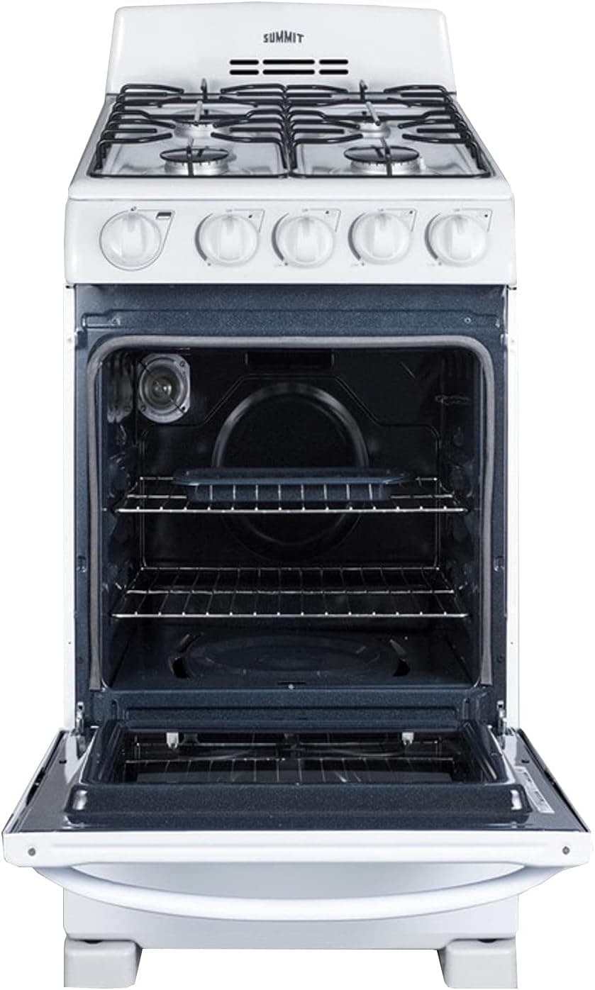 Summit 20” Inch Wide Gas Range, 4 Sealed Burners, 2.3 cu.ft. Oven (ADA Compliant) - RG200WS (White) - Image 5