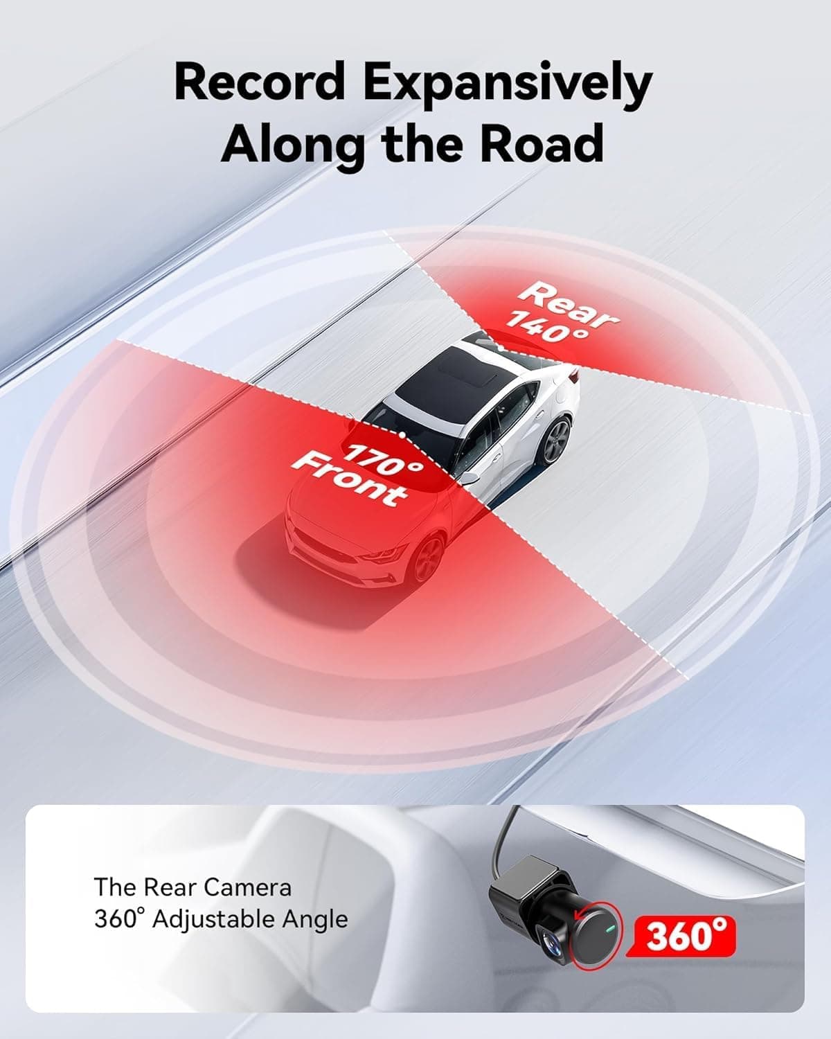 REDTIGER Dash Cam Front Rear, 4K/2.5K Full HD Dash Camera for Cars, Included 32GB Card, Built-in Wi-Fi GPS, 3.16” IPS Screen, Night Vision, 170°Wide Angle, WDR, 24H Parking Mode(F7NP) - Image 4