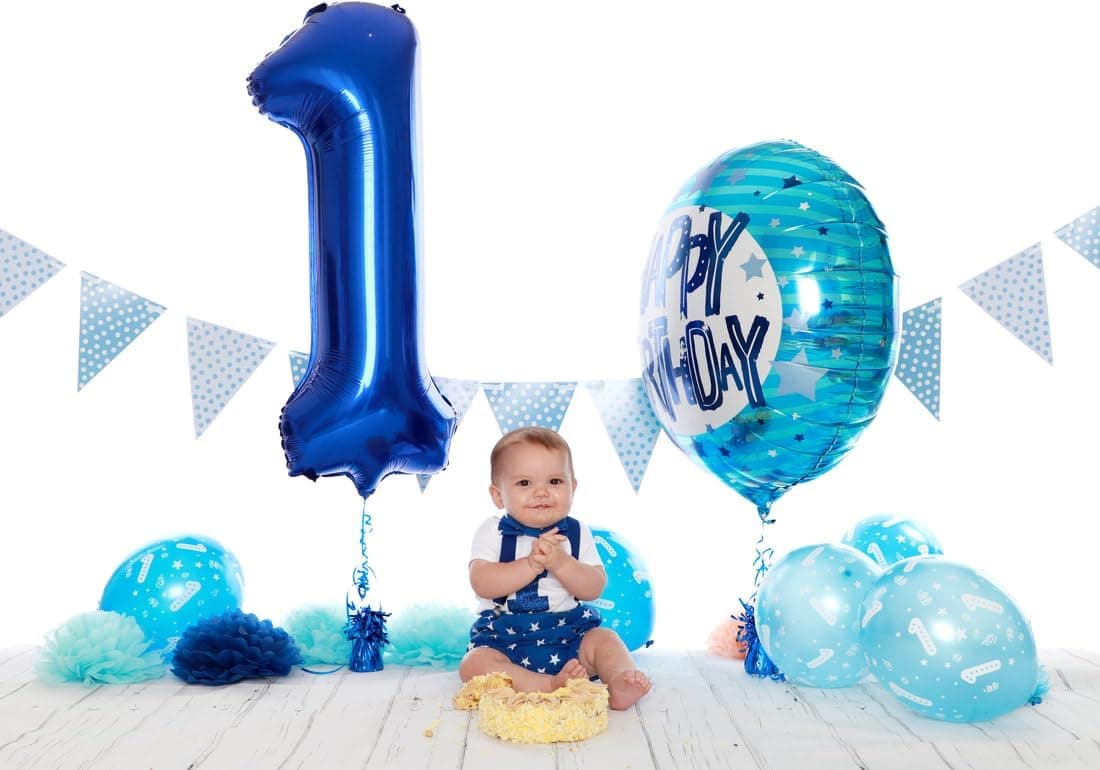 40 Inch Navy Blue 1 Balloon for First Birthday, Blue One 1st Number Balloon Birthday Decorations for Boy Man Toddler Baby, 10th 21st, Giant Number 1 Balloon Navy Blue Number 1 - Image 8