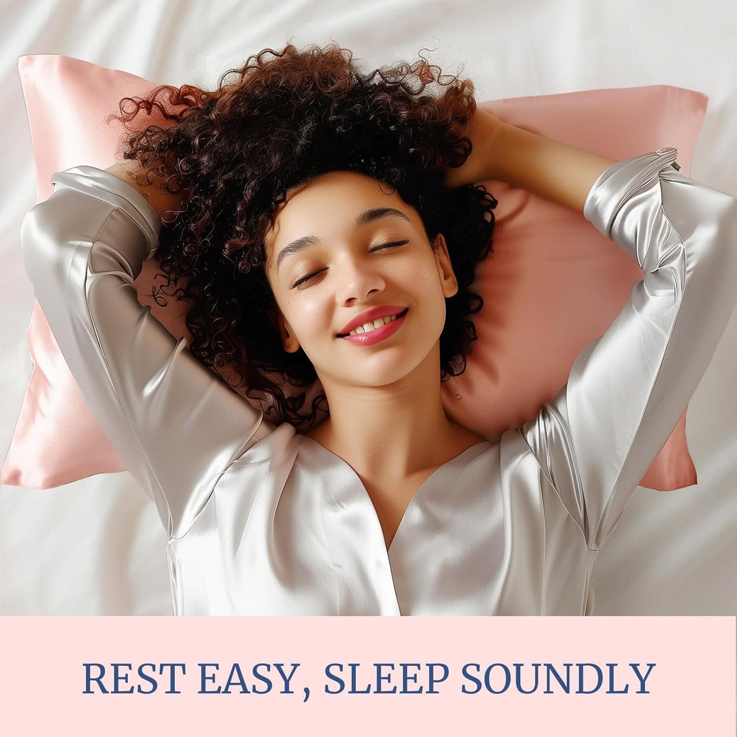 BEDELITE Satin Pillowcase for Hair and Skin, Super Soft and Cooling Similar to Silk Pillow Cases 2 Pack with Envelope Closure, Gift for Women Men(20"x26" Standard Size, Coral) Standard (20x26 Inch) Coral 2 - Image 5