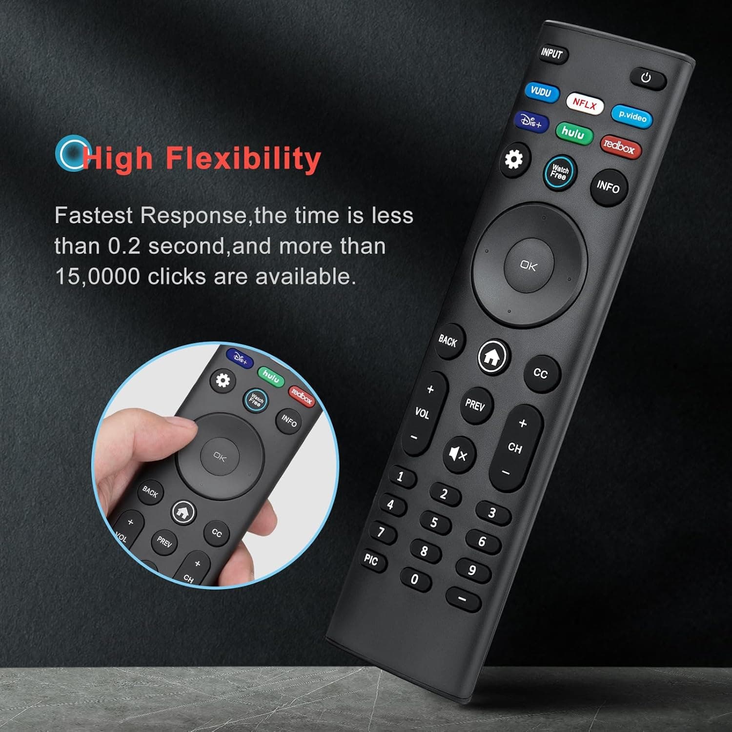 Universal Remote Control XRT140 for VIZIO Smart TV Remote Replacement XRT136 XRT260 XRT270 Smartcast D, E, M, P, V, PX Series Smart TVs - Image 5