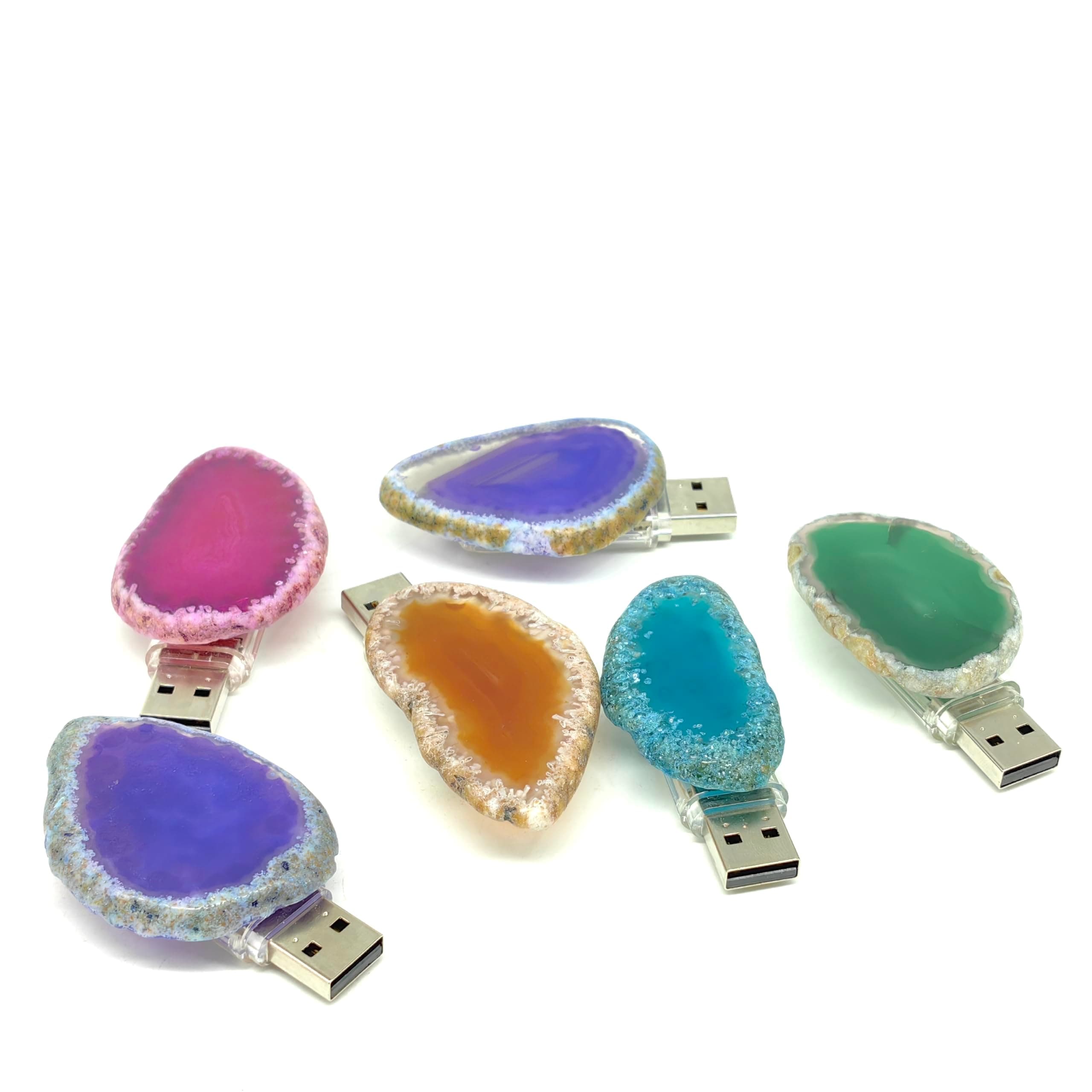 Agate Crystal USB Night Light - Unique Home Decor Hallway Lamp with Crystal Design - Perfect Nightlight for Toilet, Kitchen, and Bedroom (purple agate)