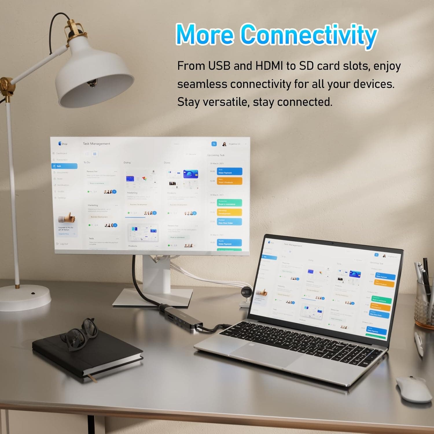 15.6" Laptop Computer Notebook, 4-Core N95 Processor, FHD Display, Backlit Keyboard, Fingerprint, Webcam, Bluetooth, WiFi, Win 11 Pro, 10TB Upgradeable, T152A, 16GB RAM, 1TB NVMe SSD, Silver - Image 9