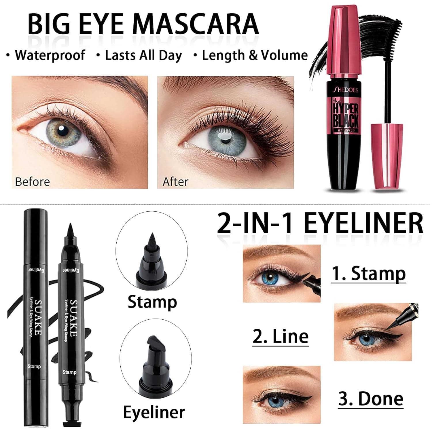 All in One Makeup Kit for Women Full Kit, Makeup Set 12 Colors Eyeshadow, Foundation & Primer, Lipsticks, Eyeliner, Mascara, Contour Stick, Brow Soap, Brush & Sponge, Make Up Gift Set for Women, Teens A (Matte Eyeshadow) - Image 6