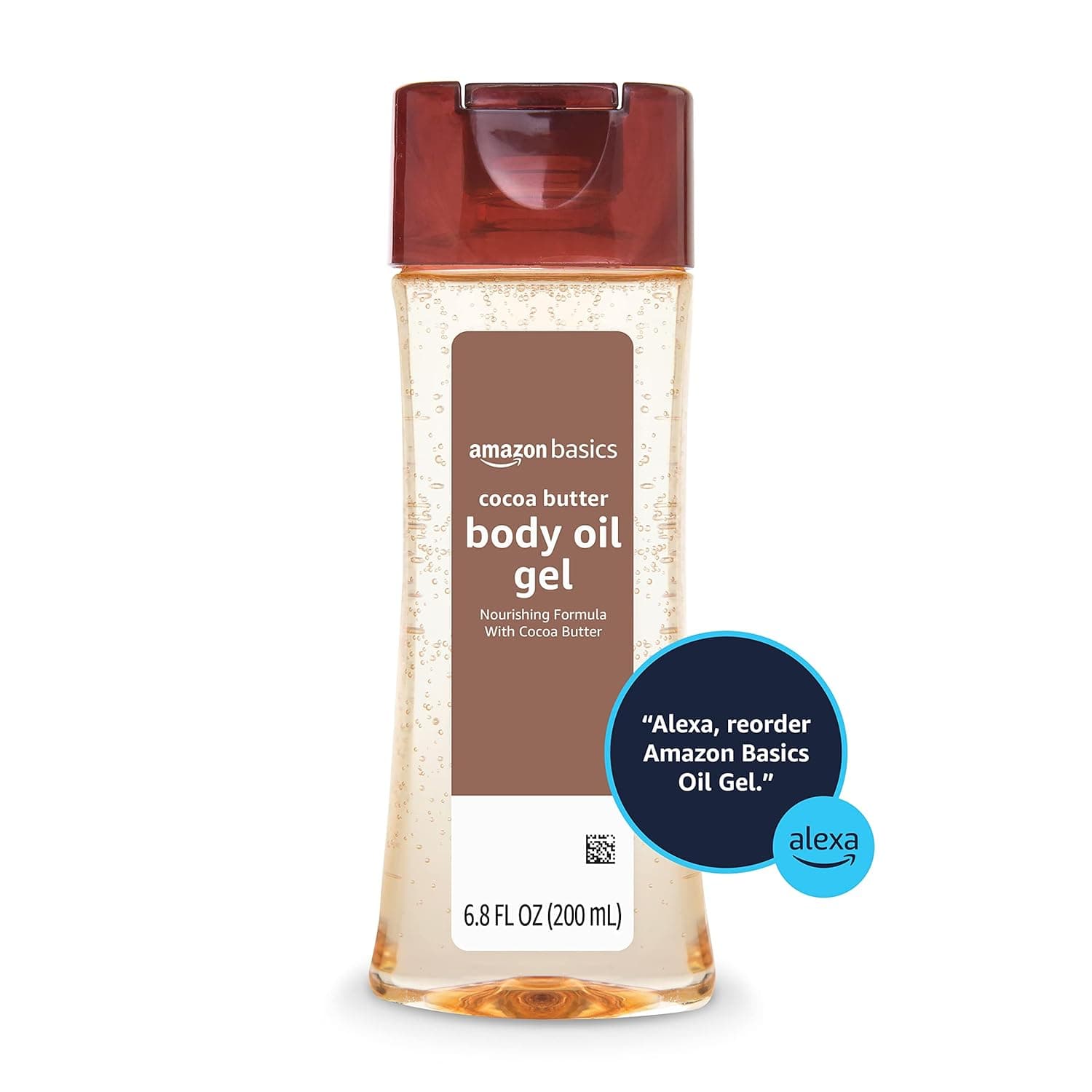 Amazon Basics Body Oil Gel with Cocoa Butter, Paraben Free, 6.8 Fl Oz (Pack of 1) (Previously Solimo) - Image 5