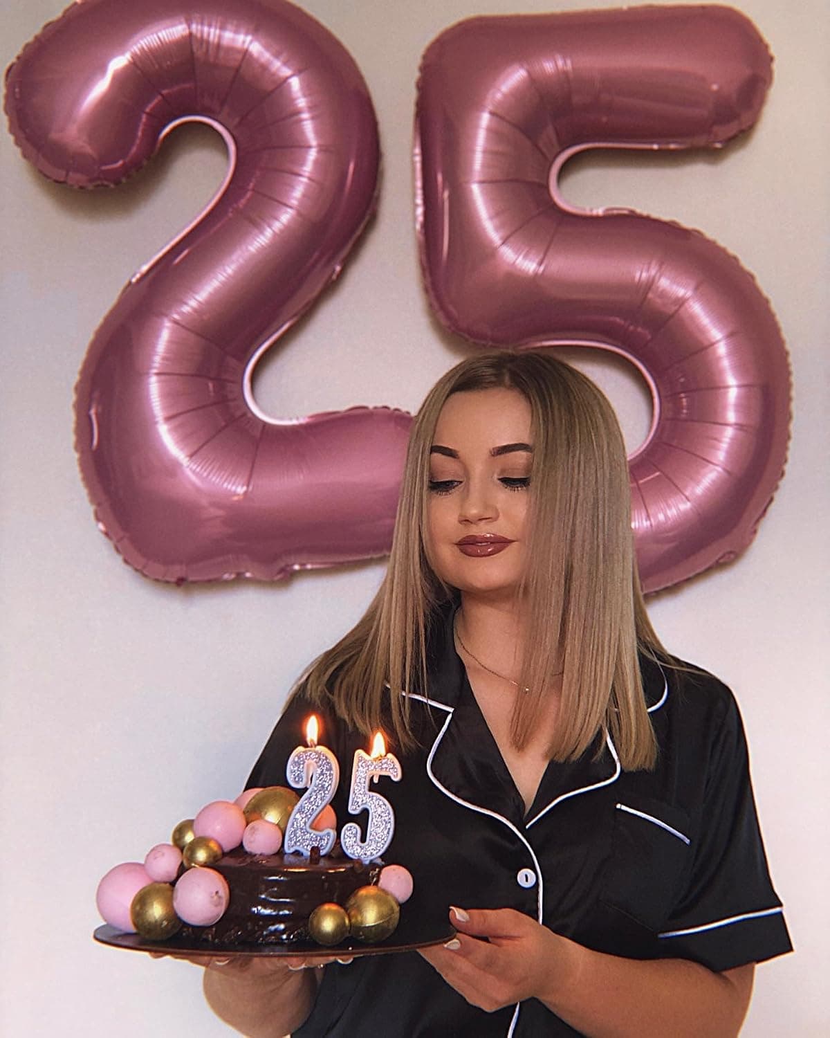 Amazon.com: 7 Balloon - Pastel Pink Birthday Number Balloons, 40 Inch Decorations | Pastel Pink inflatable birthday balloons 40 inch, jumbo foil 7th birthday decorations for women and men : Toys & Games - Image 3