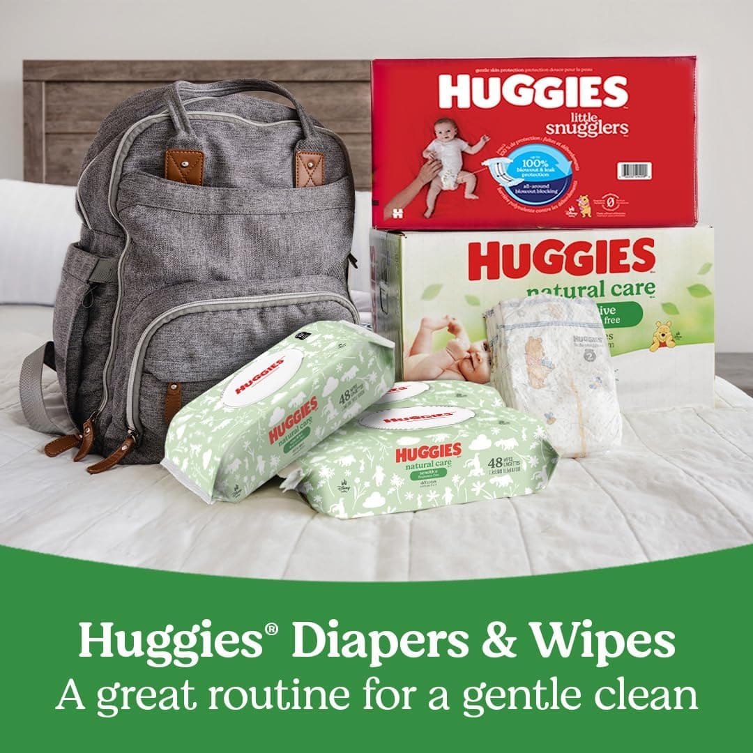 Huggies Natural Care Sensitive Baby Wipes, Unscented, Hypoallergenic, 6 Flip-Top Packs (288 Wipes Total) 48 Count (Pack of 6) - Image 10