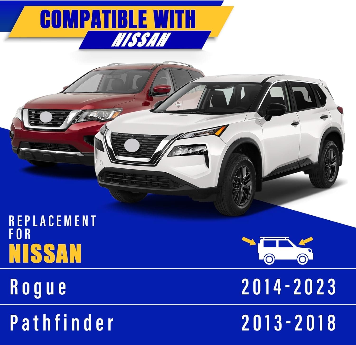 3 wipers Replacement for 2014-2021 2022 2023 Nissan Rogue/2013-2021 Nissan Pathfinder, Windshield Wiper Blades Original Equipment Replacement - 26"/17"/12" (Set of 3) U/J HOOK Windscreen wipers 26"/17"/12"(Set of 3) - Image 5