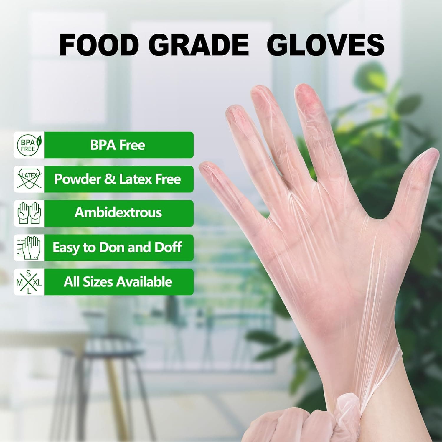 SWIFTLITE Disposable Vinyl Gloves, Food Safe, Latex-Free Powder-Free Clear Plastic Gloves for Cooking, House Clean, Food Prep - Image 7