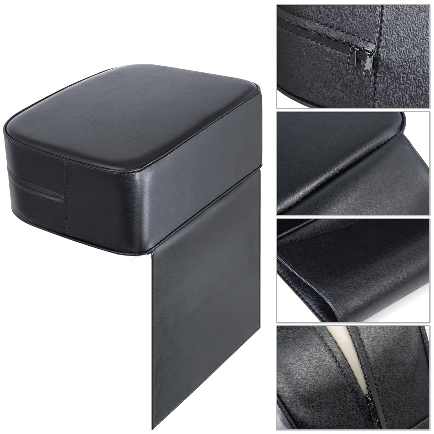 YOSHIKO Salon Booster Seat Cushion for Hair Cutting Salon Leather Pads, Boat Booster seat Cushion, Styling Chair Seat Booster, Barber Beauty Salon Spa Equipment Black Medium Size - Black - Image 4