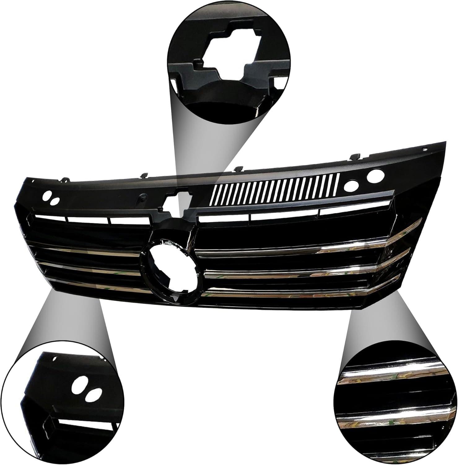 For 2012 2013 2014 2015 Volkswagen VW Passat Front Molding Grille Grill Chrome 561853651COQE - Image 7