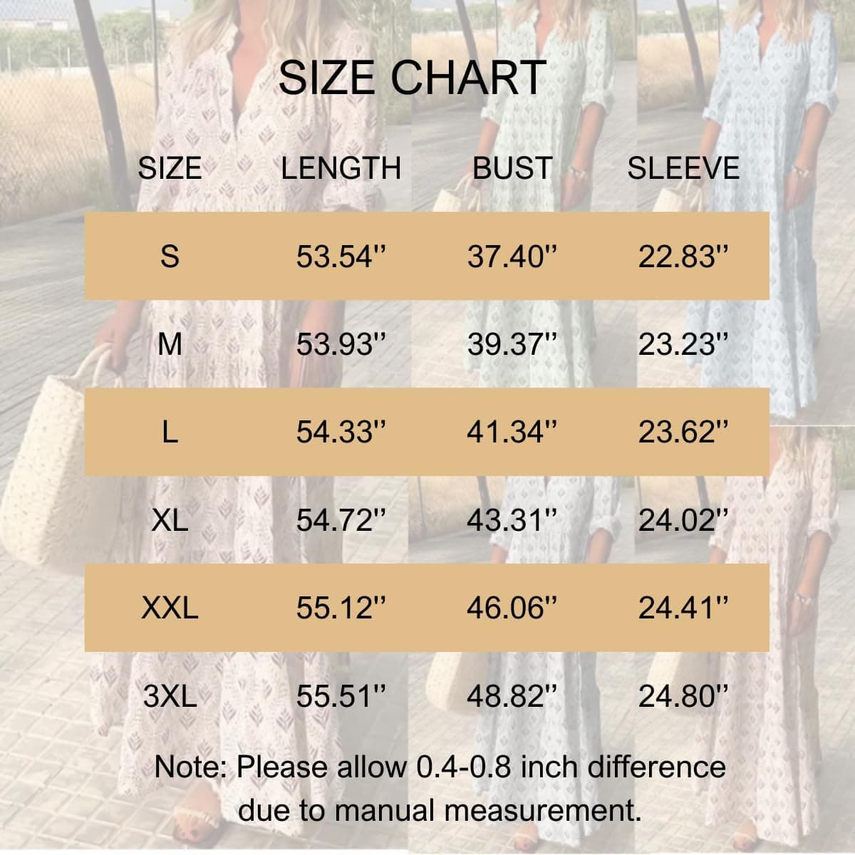 Boho Maxi Dress for Women 2025 Trendy Long Sleeve Floral Dress Tiered Flowy Dress Loose Spring Long Dresses Green Medium - Image 8