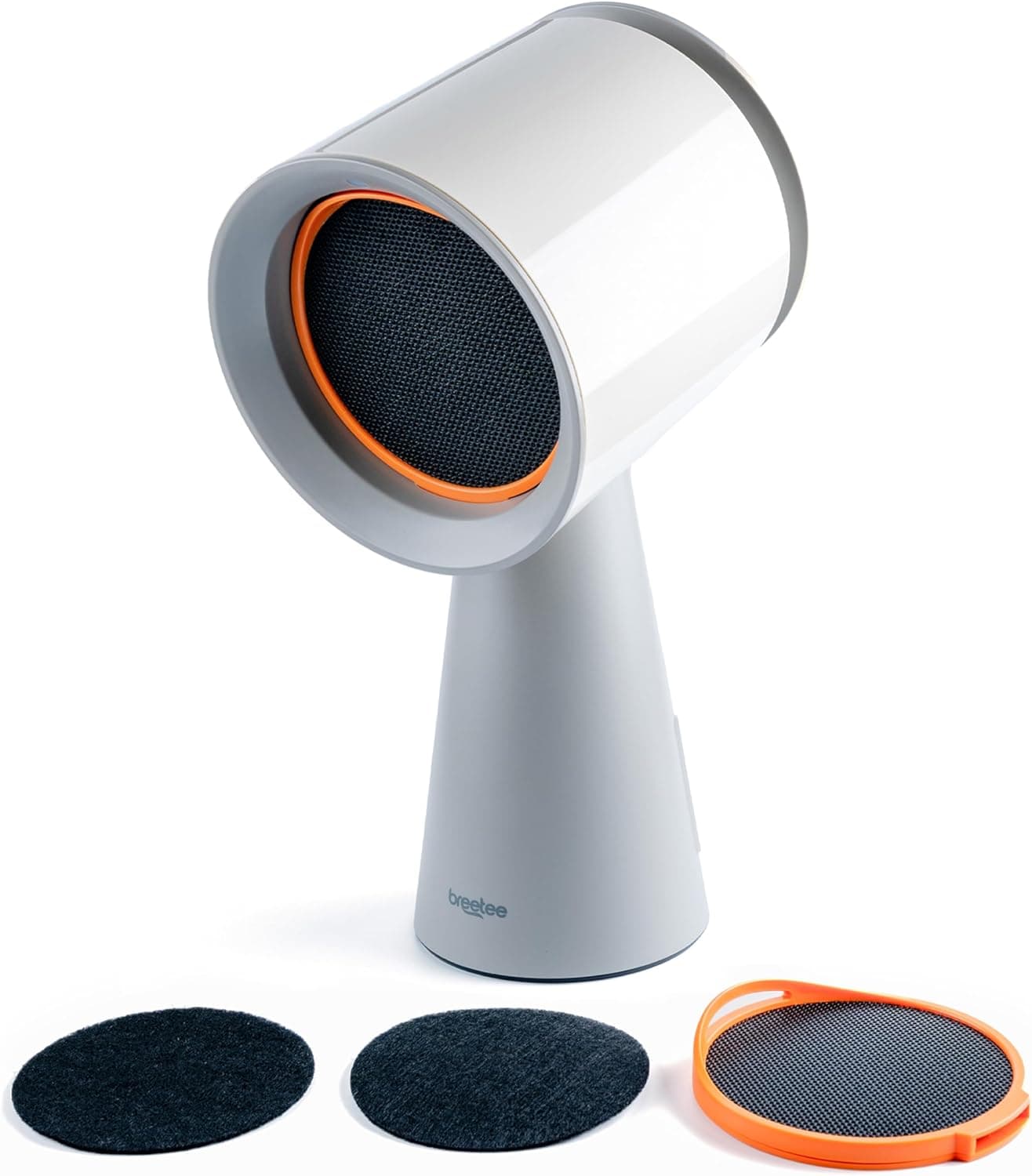 BREETEE Portable Range Hood Kitchen–5-Layer Filter Compact Desktop Exhaust Fan, Powerful 3-Speed Smoke Removal, Low Noise Countertop Range Hood, Oil Cup, for Apartments, Dorm, RV, Indoor BBQ–Off-white - Image 2