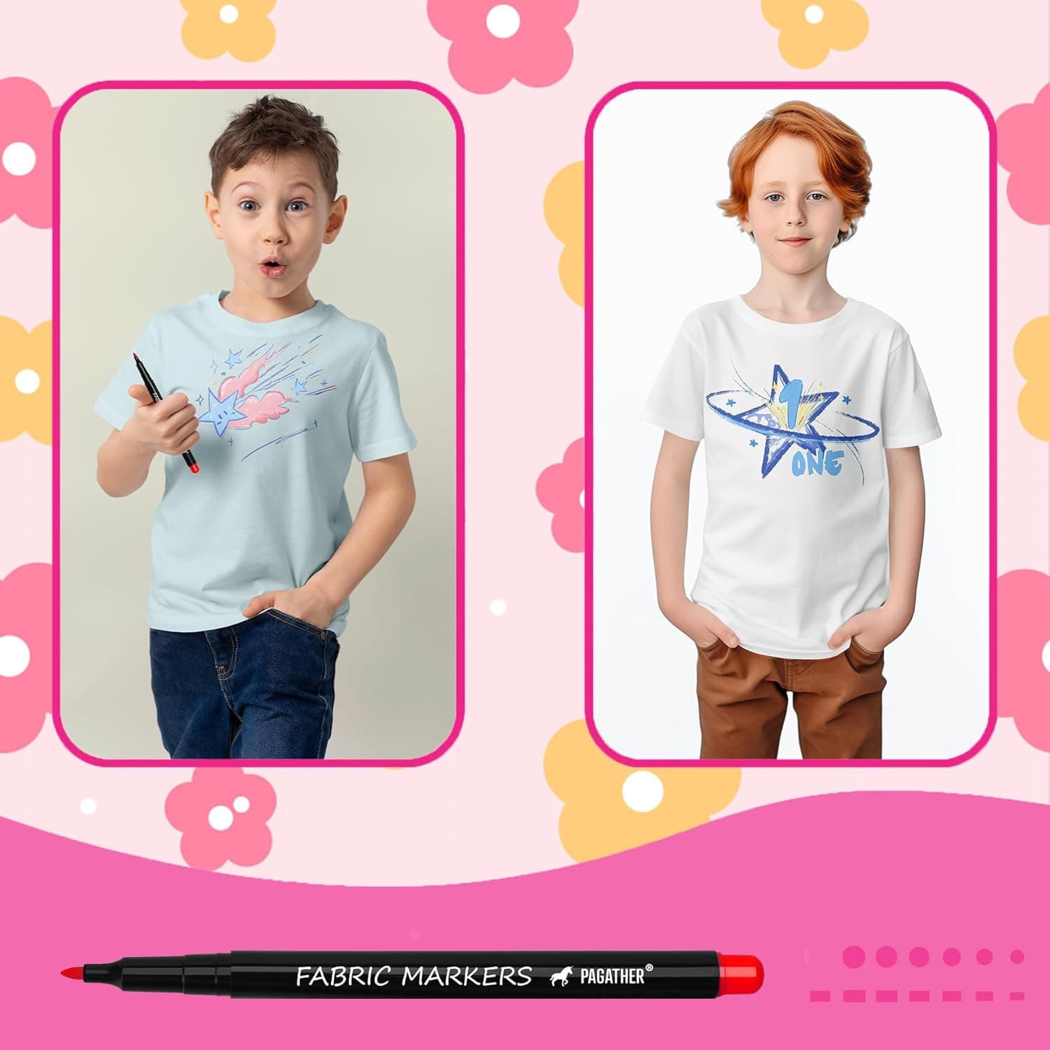 Fabric Markers Permanent for Clothes, 20 Colors Fine Tips Paint Pens for Clothing Canvas Tote Bags T-Shirt and Shoes, Non Toxic Ink for Kids and Adults - Image 8