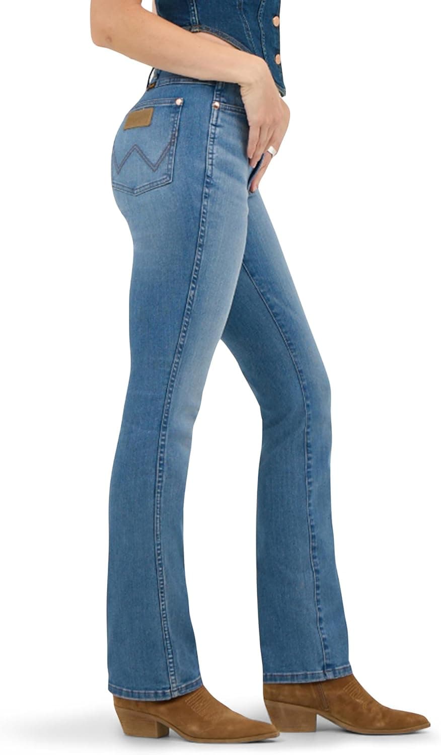 Wrangler Womens X Lainey Wilson Boot Huggers 25W x 34L Wrangler Blue Wash - Image 3