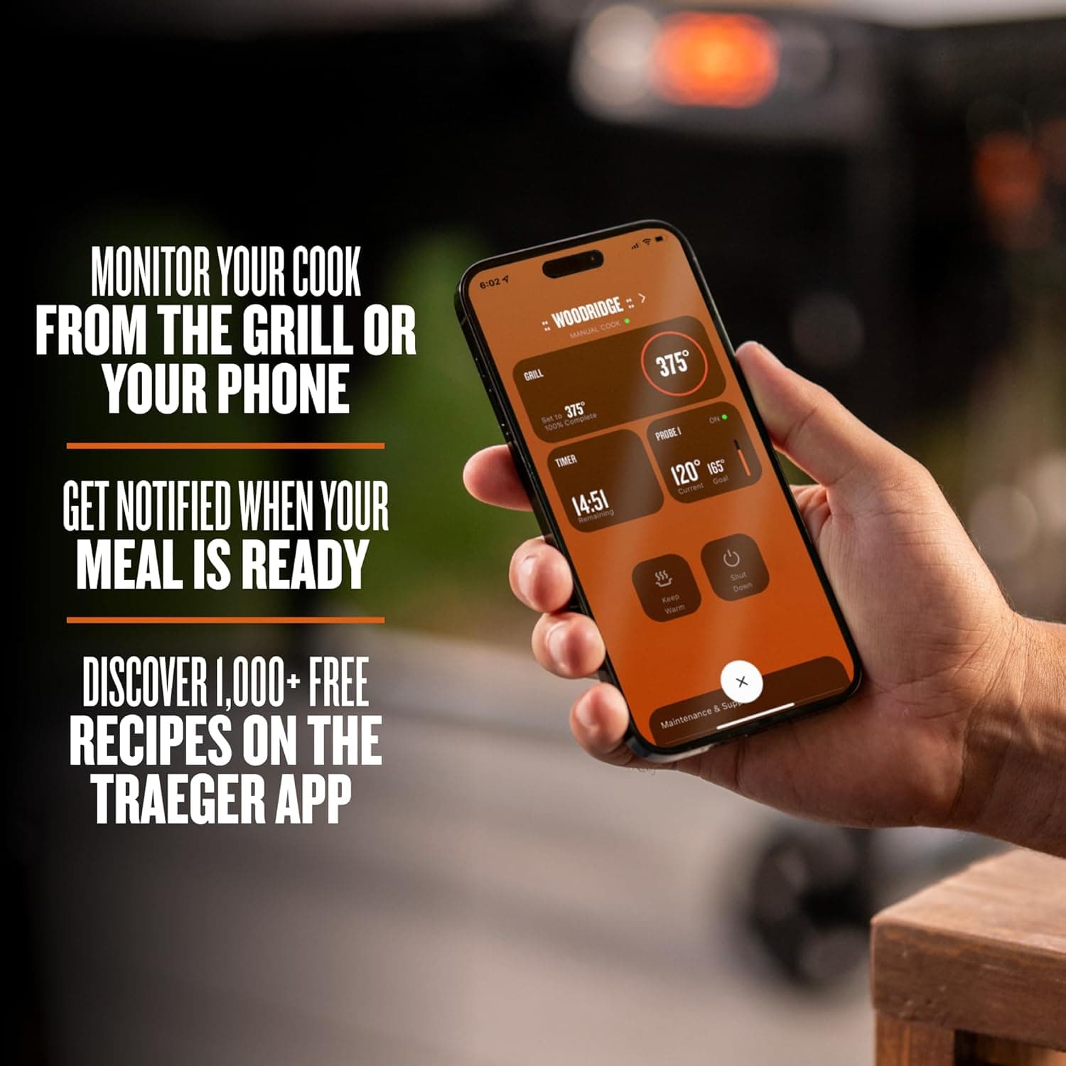 Traeger Grills Woodridge Pro Electric Wood Pellet Grill and Smoker, 970 Sq. In., Outdoor Pellet Smoker Grill with Digital Sensor and Side Shelf, Wi-FIRE Technology, Super Smoke Mode, TFB97JLH - Image 7