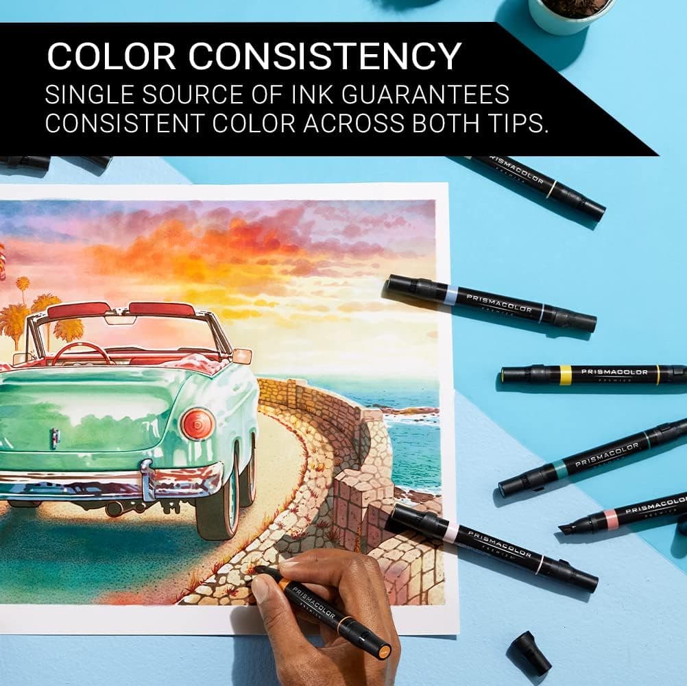 Prismacolor Premier Dual-Ended Art Markers Alcohol Marker Set 72 Count - Assorted Colors Perfect for Adult Coloring Drawing Art Supplies Bible Study Supplies - Image 5