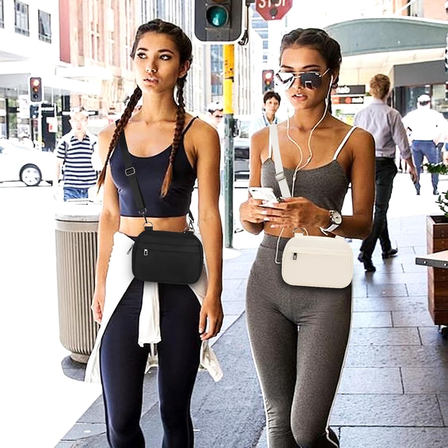 MAXTOP Small Crossbody Bags for Women Belt Bag Fanny Pack with Adjustable Strap Black Small Crossbody Bag - Image 3