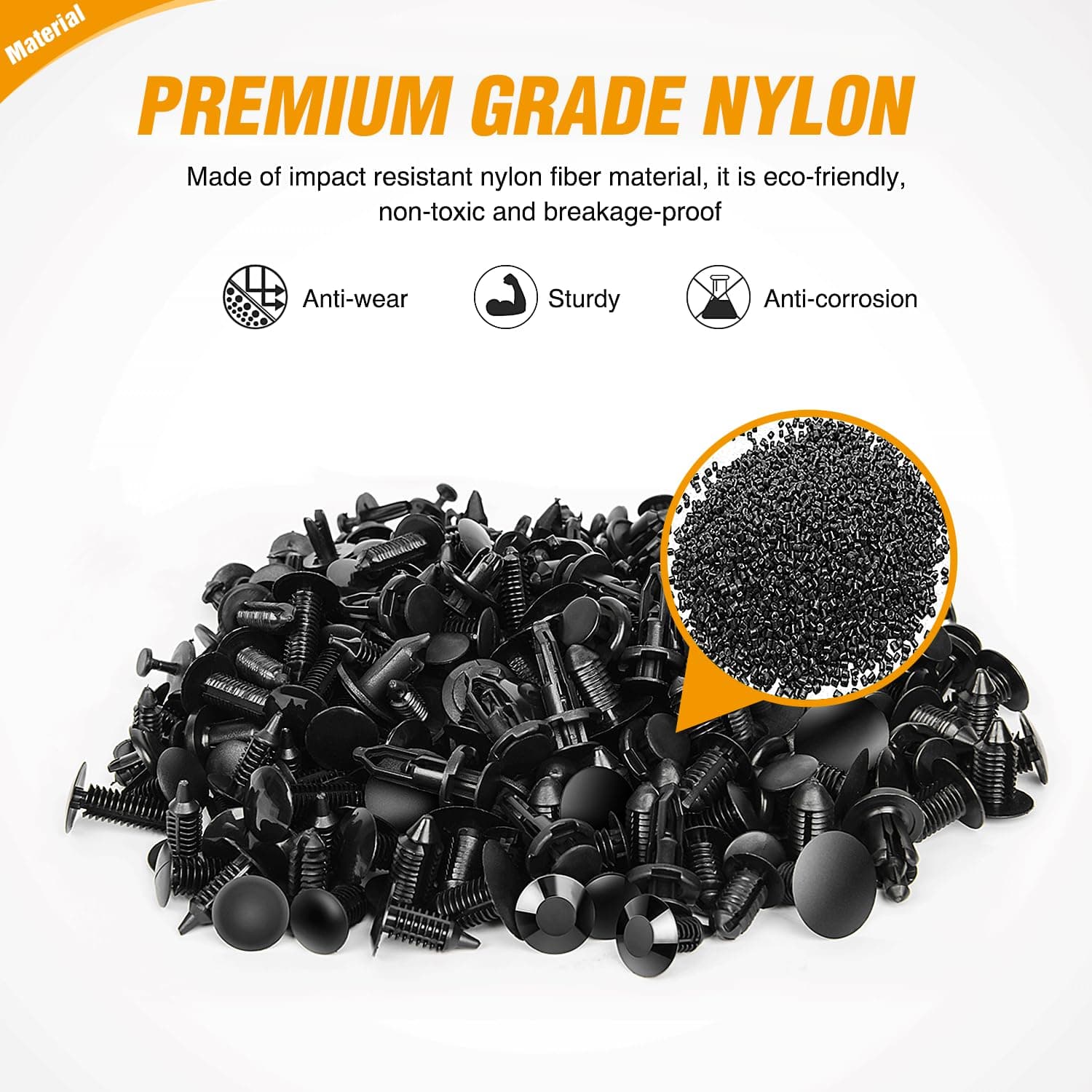 GOOACC - GRC-33 240PCS Bumper Retainer Clips Car Plastic Rivets Fasteners Push Retainer Kit Most Popular Sizes Auto Push Pin Rivets Set -Door Trim Panel Fender Clips for GM Ford Toyota Honda Chrysler 240Pcs Clips + 5 Remover Retainer Kit - Image 6