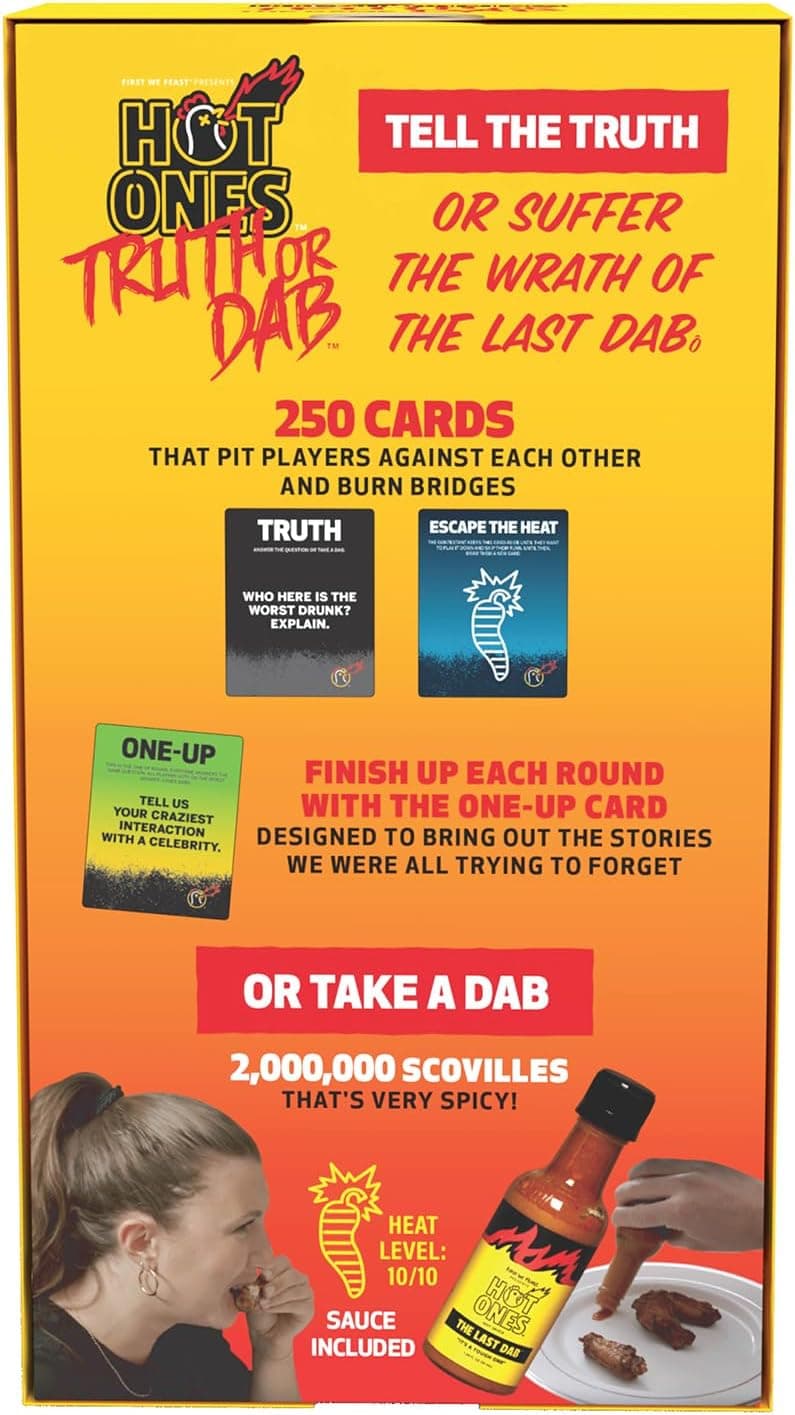 Wilder Games Hot Ones Truth or Dab The Game - Hot Sauce Included (Ages 17+) - Image 7