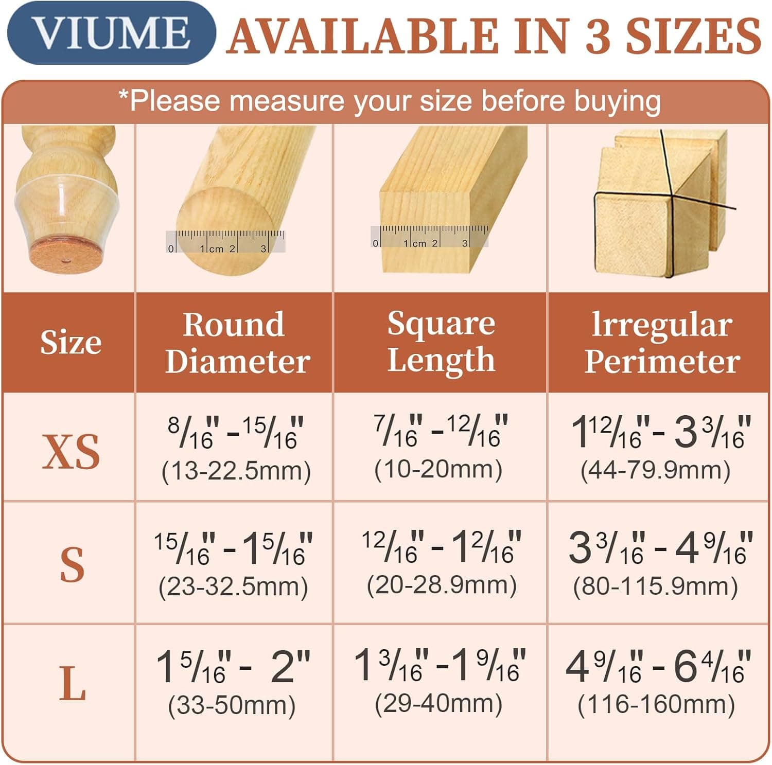 24 Pcs Chair Leg Floor Protectors for Hardwood Floors Silicone Covers Felt Pads Furniture Leg Caps Anti-Scratch Reduce Noise Fit (1-5/16" to 2") Universal L Clear-24pcs - Image 3