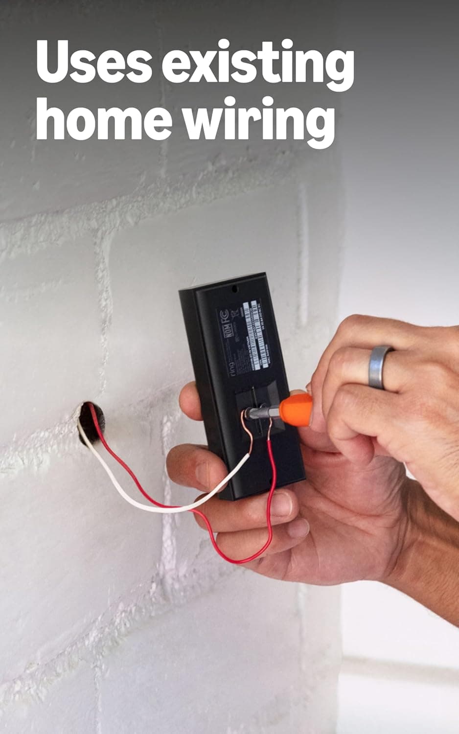 Ring Video Timbre Con Cable (modelo más reciente), seguridad para el hogar o negocio, Comunicación Bidireccional, detección de movimiento avanzada, cámara HD y alertas en tiempo real para monitorear tu puerta principal (se requiere cableado) 1 timbre Solo Timbre - Image 3