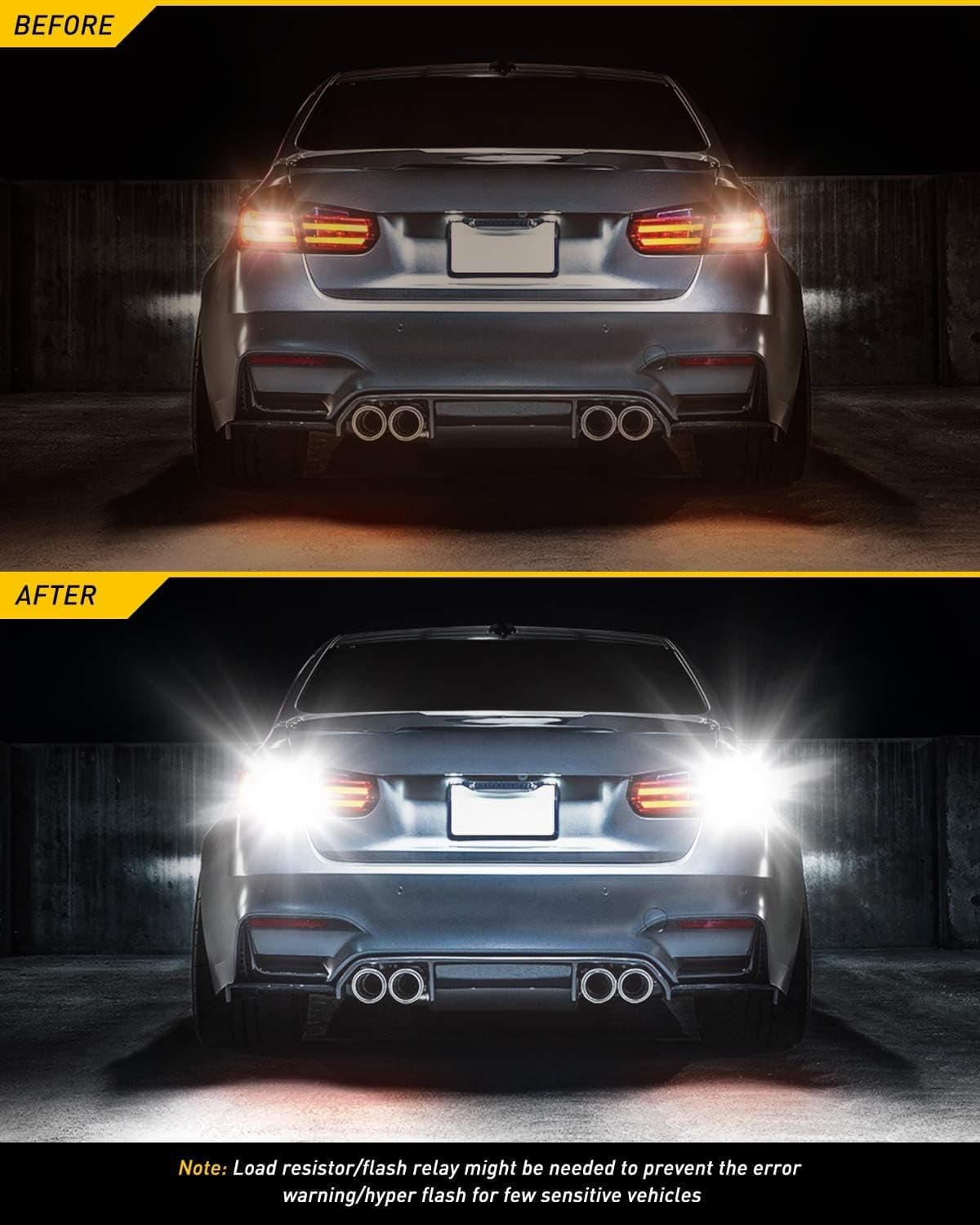 AUXITO 912 921 Bombillas LED para Luz de Reversa, 42-SMD 400% Más Brillantes, 6000K Blanco, No Polaridad 906 W16W T15 921 Bombilla LED Reemplazo Directo para Luz de Estacionamiento, Paquete de 2 Blanco 921/912 - Image 7