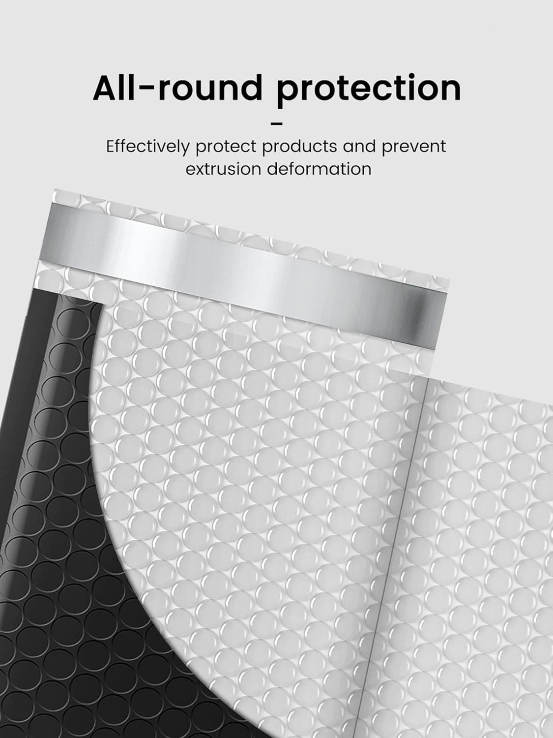 GSSUSA Black Bubble Mailers 4x8 Inches 50 Pack, Usable Size 4X7" Bubble Envelopes for Small Business, Padded Envelope, Shipping Mailers, Packaging Bags, Mailing Envelopes, Shipping Supplies Black 4x8 50PC - Image 4